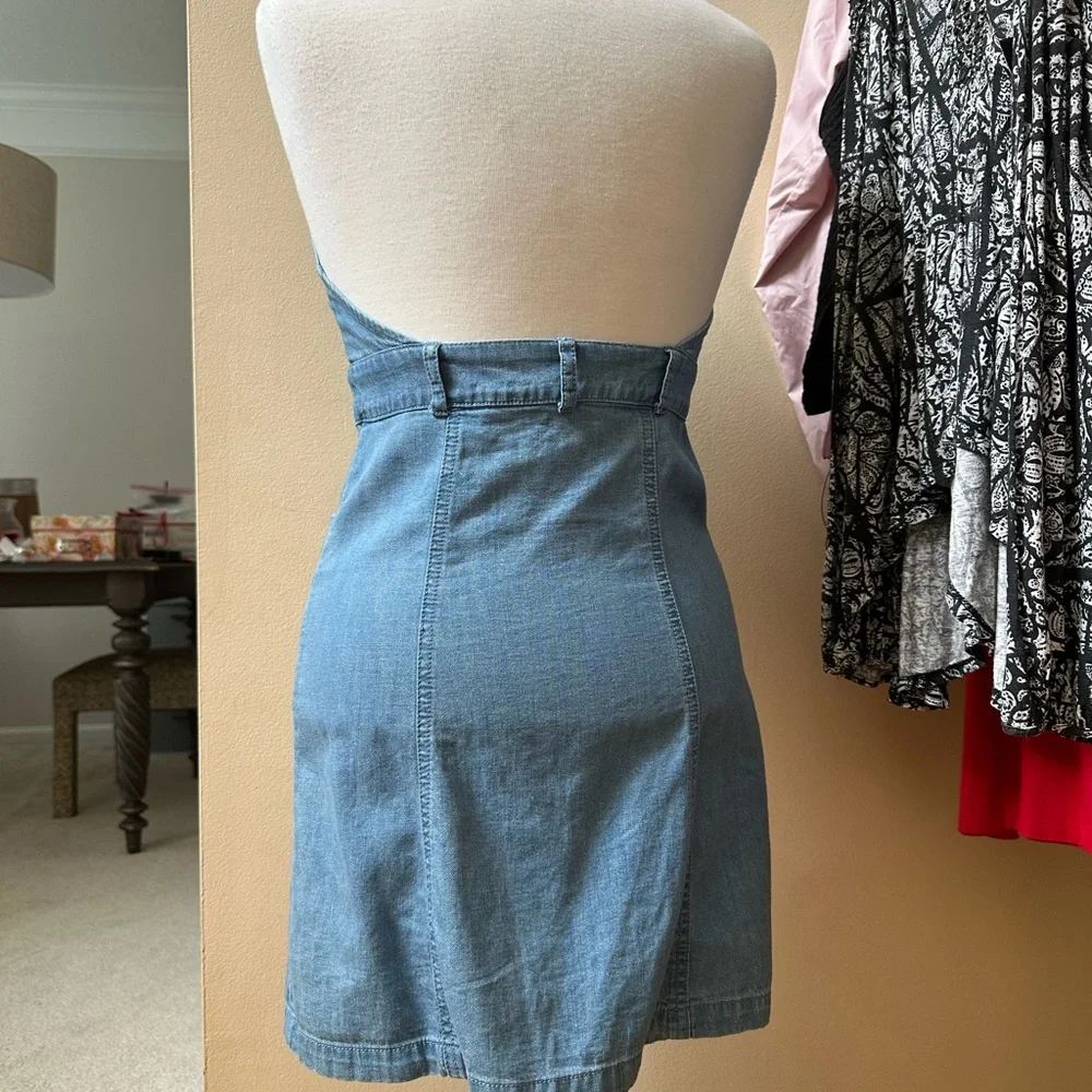 Free People Women's Size XS Sami Denim Mini Dress Bali Blue NWT - Picture 2 of 8